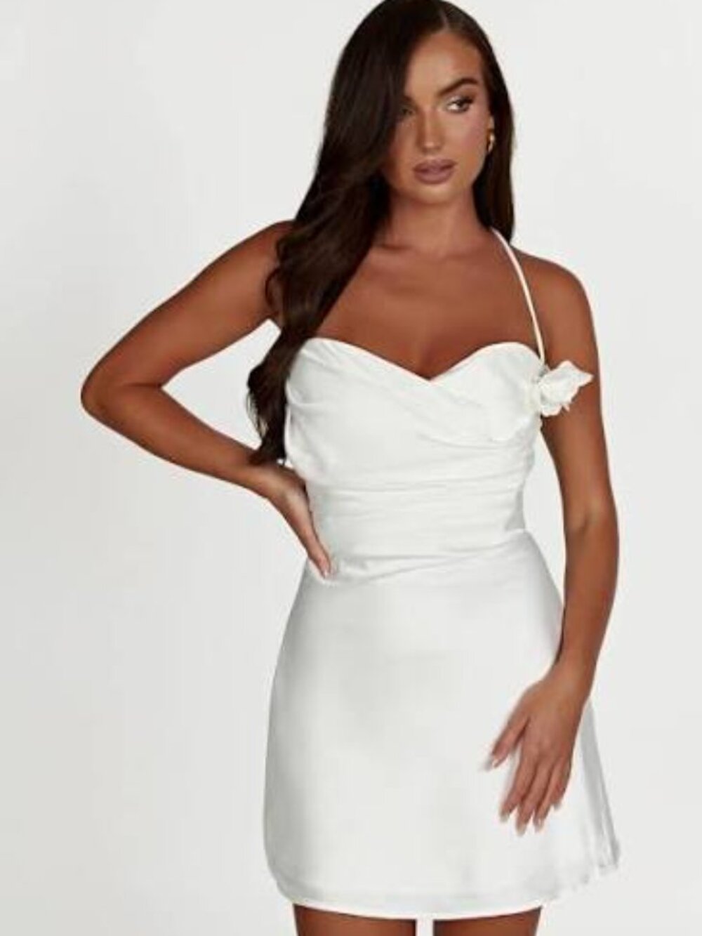 MESHKI WHITE OTILLIE DRESS IN SIZE SMALL - Picture 4 of 4